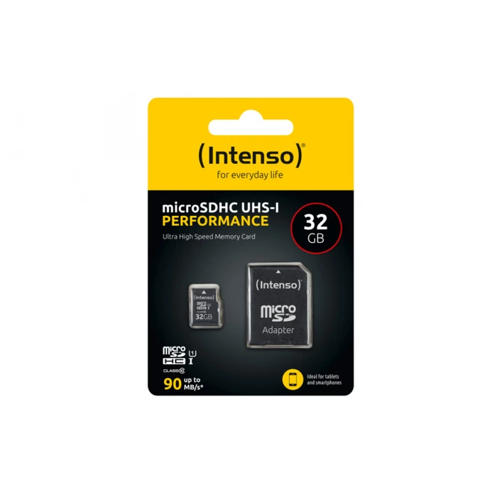 Κάρτα Μνήμης microSDHC 32GB Intenso Class 10 UHS-I U1 Performance