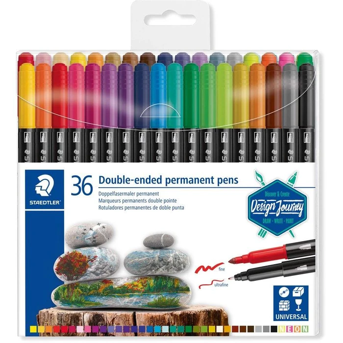 Μαρκαδόροι Staedtler fiber pen D.tip permanent 36ST