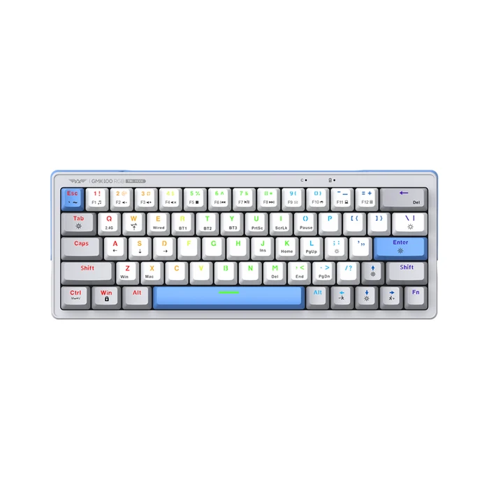 Gaming Πληκτρολόγιο Armaggeddon Trimode Mech Rgb Linear 63Keys Gmk-100 Winter