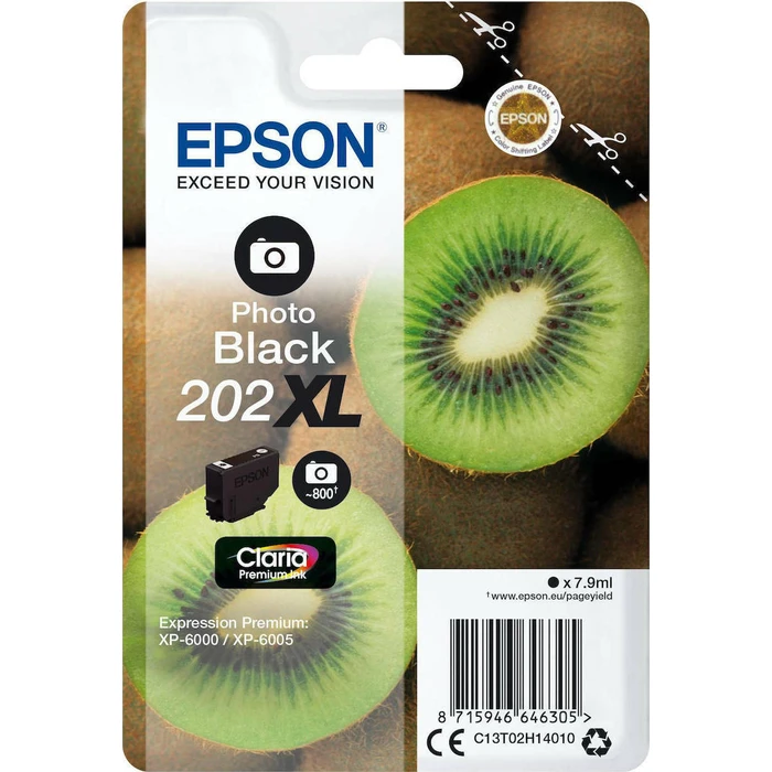 Μελάνι Epson photo black Claria Premium 202 XL T 02H1