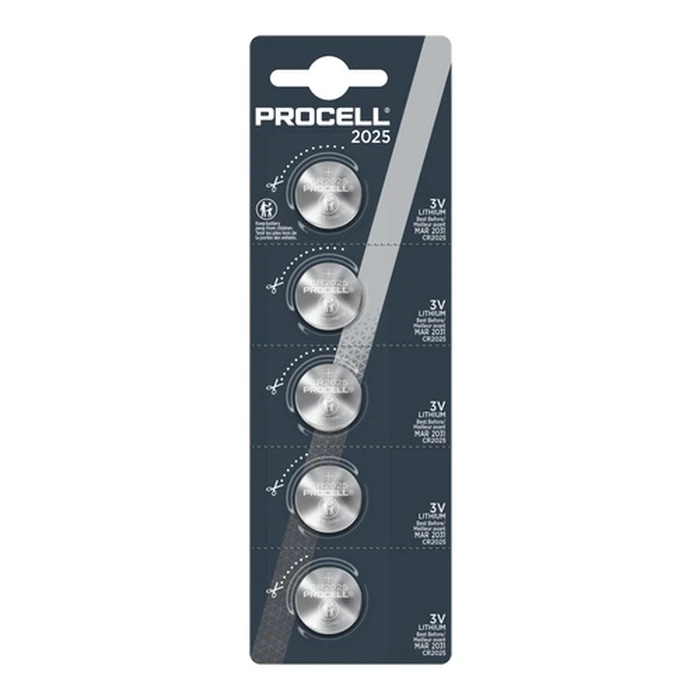 Μπαταρία Ρολογιών Duracell Procell - CR2025 Lithium 5pcs. Blister