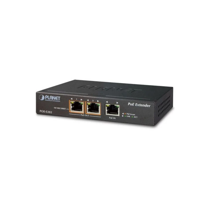 PoE Extender Planet 1-Port 802.3at PoE+ to 2-Port Gigabit