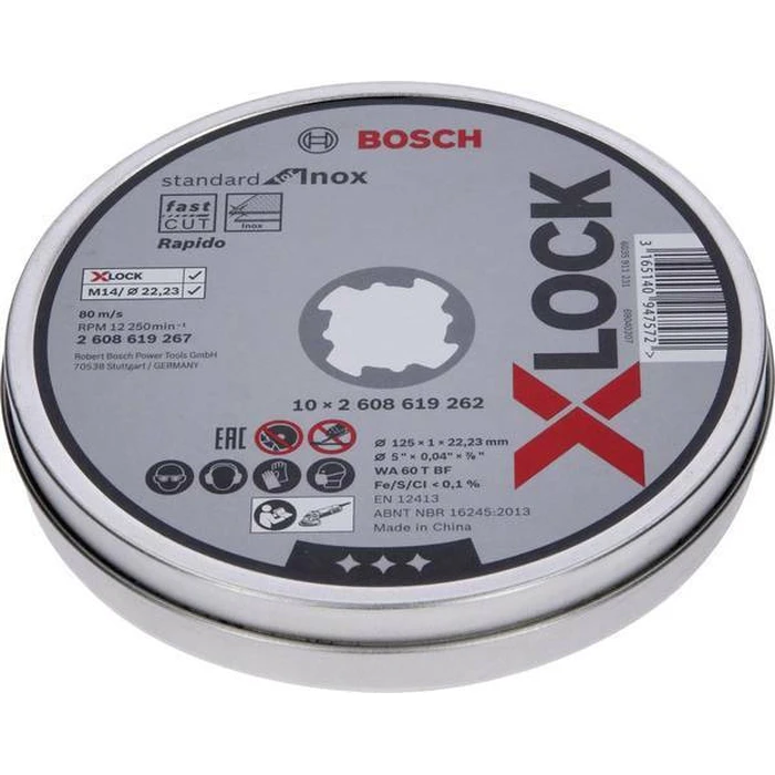 Δίσκοι Κοπής Bosch X-LOCK Cutting Disc Set Inox 10x115x1mm