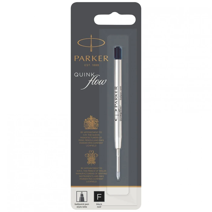 Ανταλλακτικό Μελάνι Parker Quinkflow Mine F black Ballpoint (Blister)