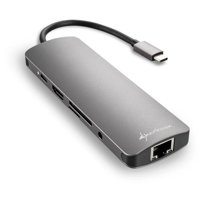 Docking Station Sharkoon Combo Adapter USB 3.0 Type C gray