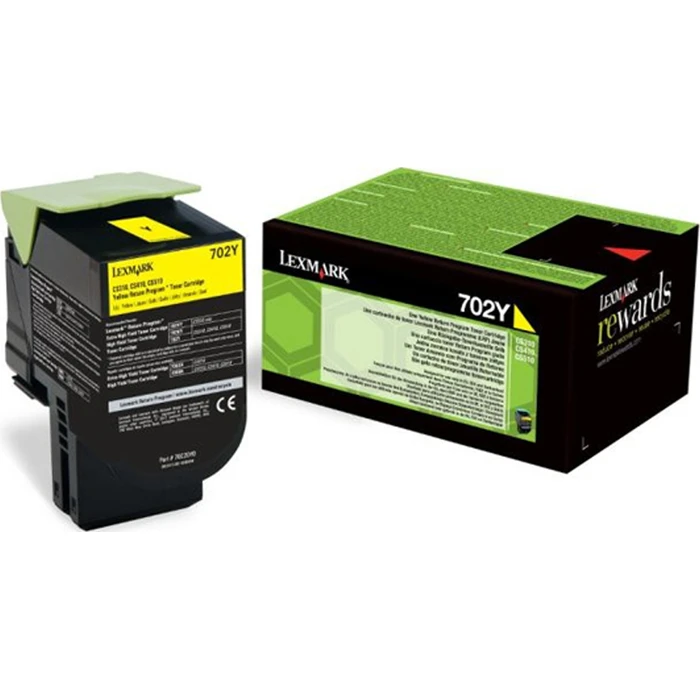 Toner Lexmark 702Y - Yellow - original - LCCP, LRP