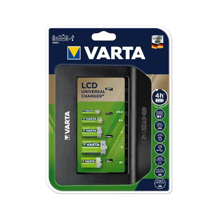 Φορτιστής Μπαταριών Varta LCD Universal Charger+