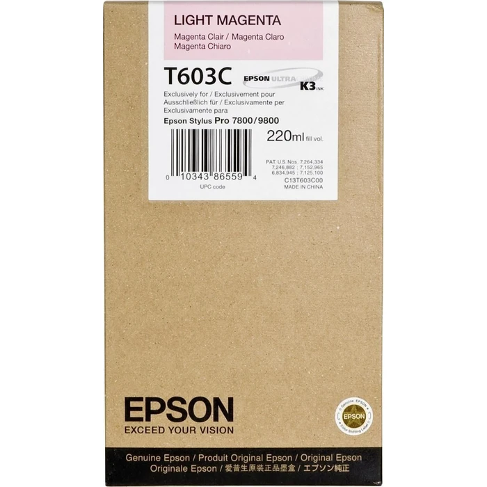 Μελάνι Epson light magenta T 603 220 ml T 603C