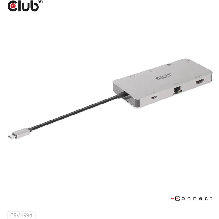 Docking Station Club3D USB-9-in1-HUB USB-C > HDMI/VGA/2xUSB/USB-C/RJ45/SD
