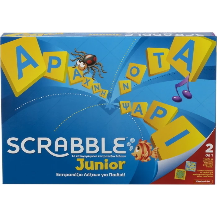 Επιτραπέζιο Mattel Scrabble Junior - Επιτραπέζιο (Ελληνικό) (Y9672)