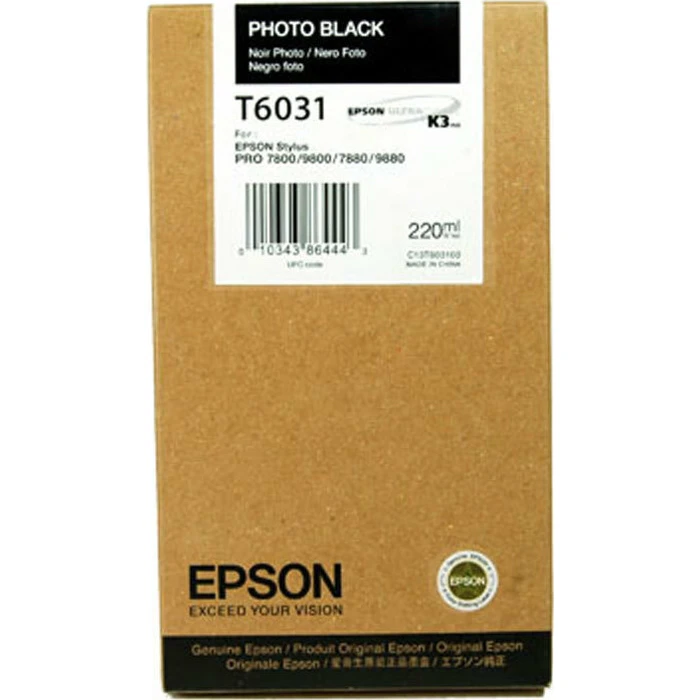 Μελάνι Epson photo black T 603 220 ml T 6031