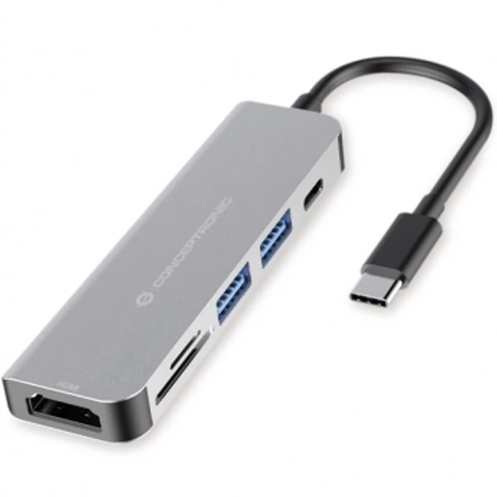 Docking Station Conceptronic 6in1 USB3.1/Cto2xUSB 3.0 HDMI SD/TF