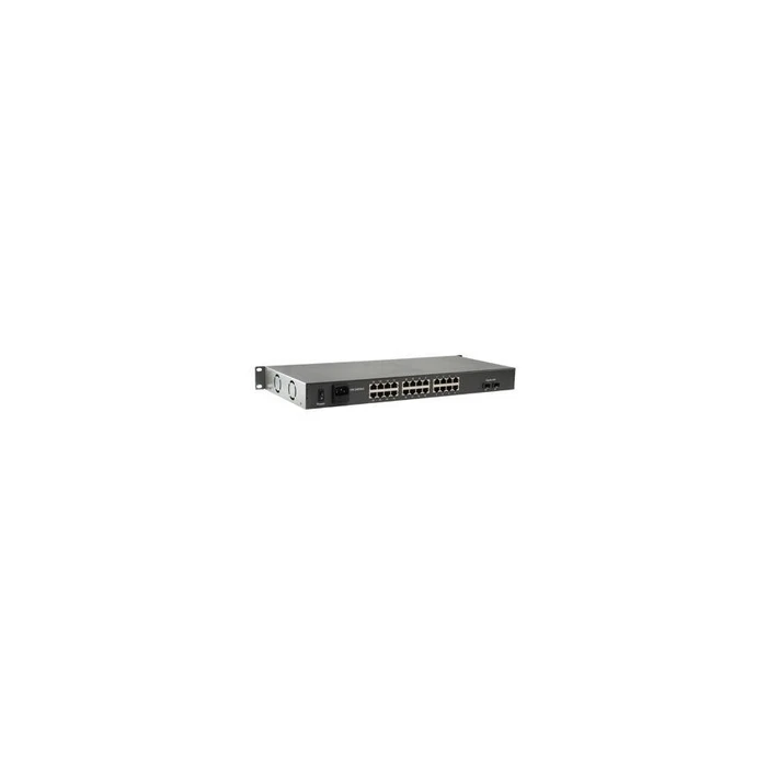 Network Switch LevelOne 24x FE FGP-2602 2xGSFP 19" 380W 24xPoE