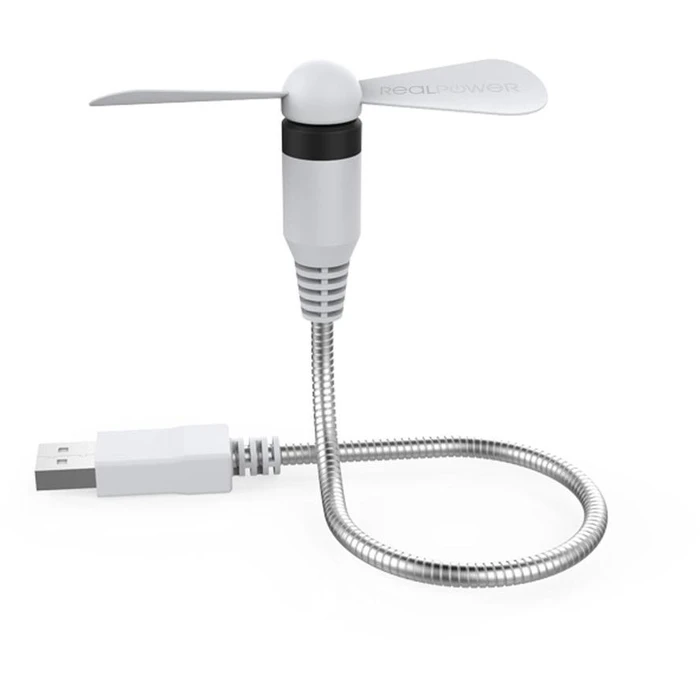 Μίνι Ανεμιστήρας RealPower USB white flexible