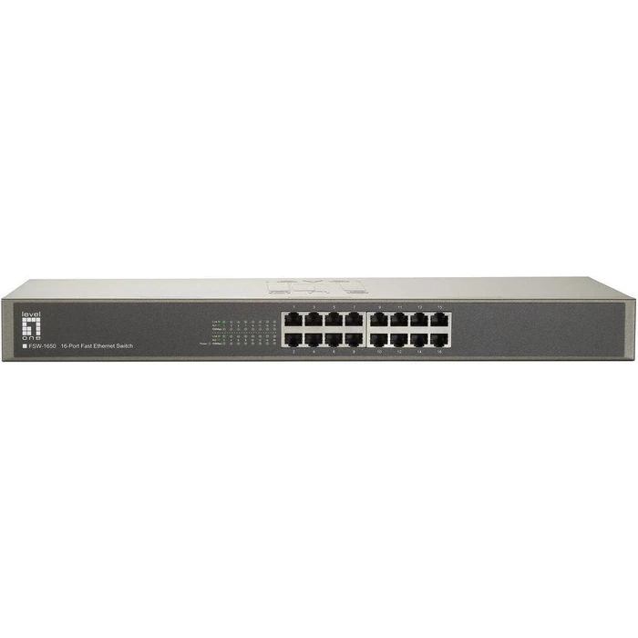 Network Switch LevelOne 16x FE FSW-1650 19"