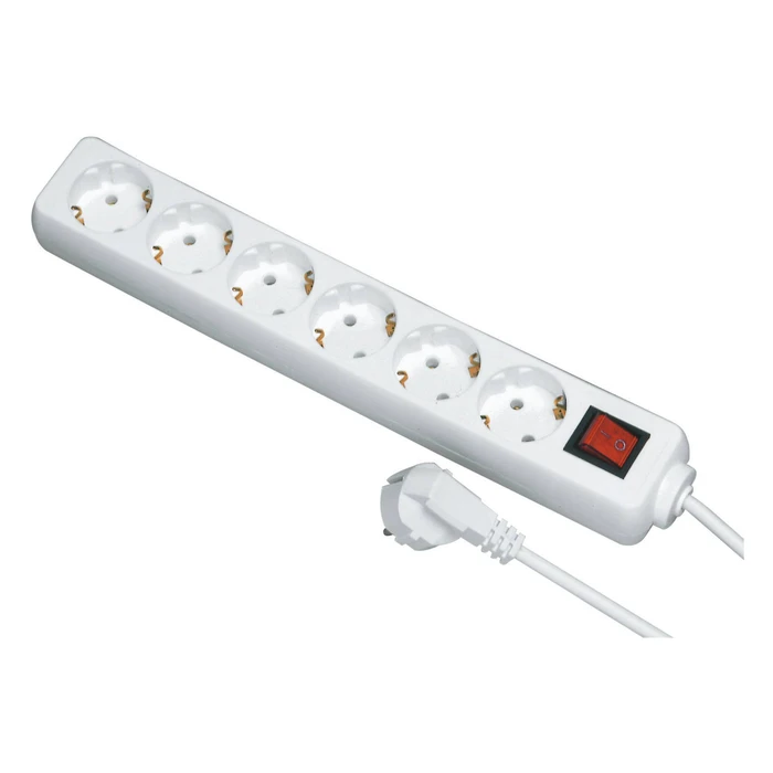 Πολύπριζο Με Διακόπτη REV Socket line 6-fold 1,4 m White