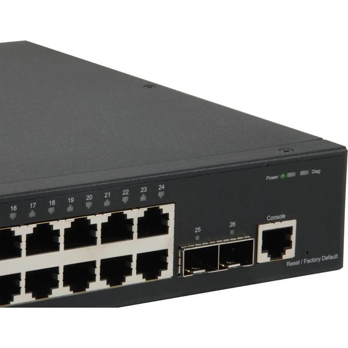 Network Switch LevelOne 24x GE GTL-2661 2xGSFP 19"