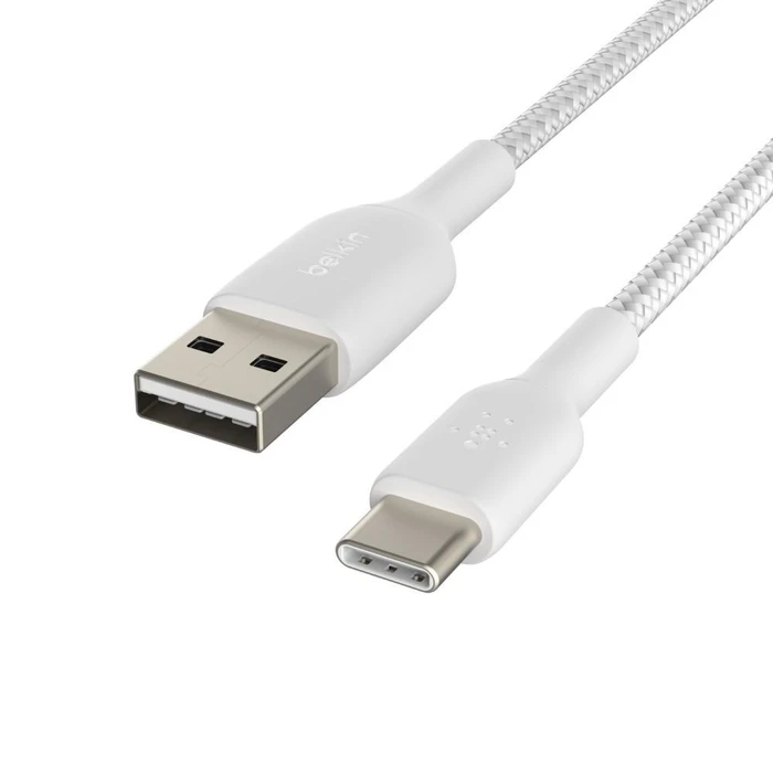 Καλώδιο Belkin USB-C/USB-A 1m braided, white CAB002bt1MWH