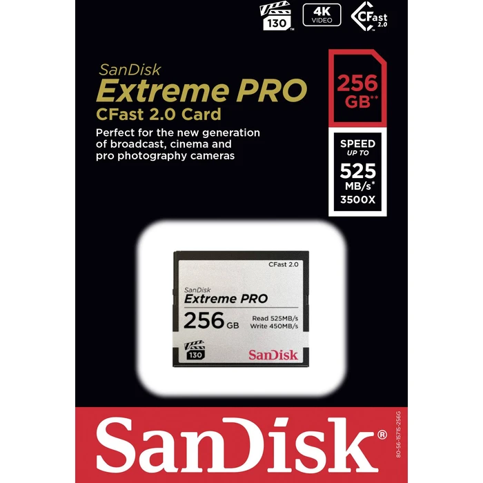 Κάρτα Μνήμης CF 256GB SanDisk VPG130 Extreme Pro