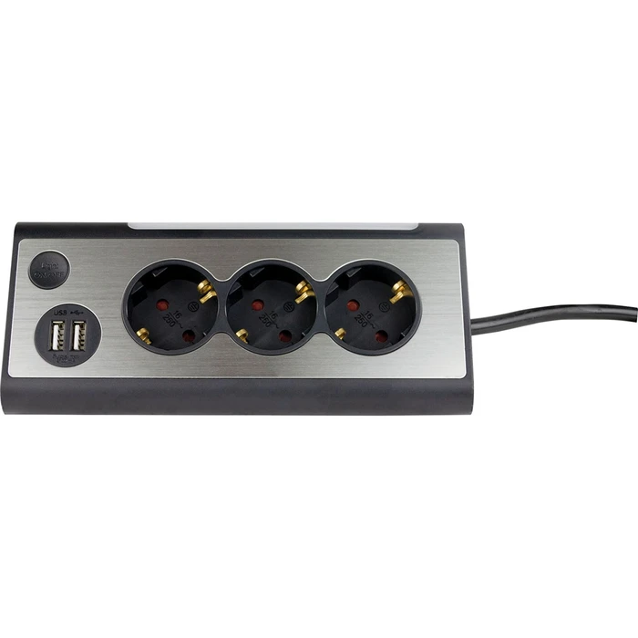 Πολύπριζο Με Διακόπτη REV LIGHT SOCKET 3-fold +2x USB