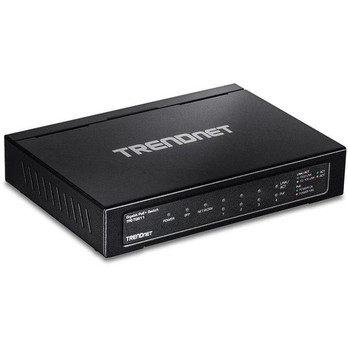 Network Switch TRENDnet 6 Port Gbit PoE+ 65W Metall