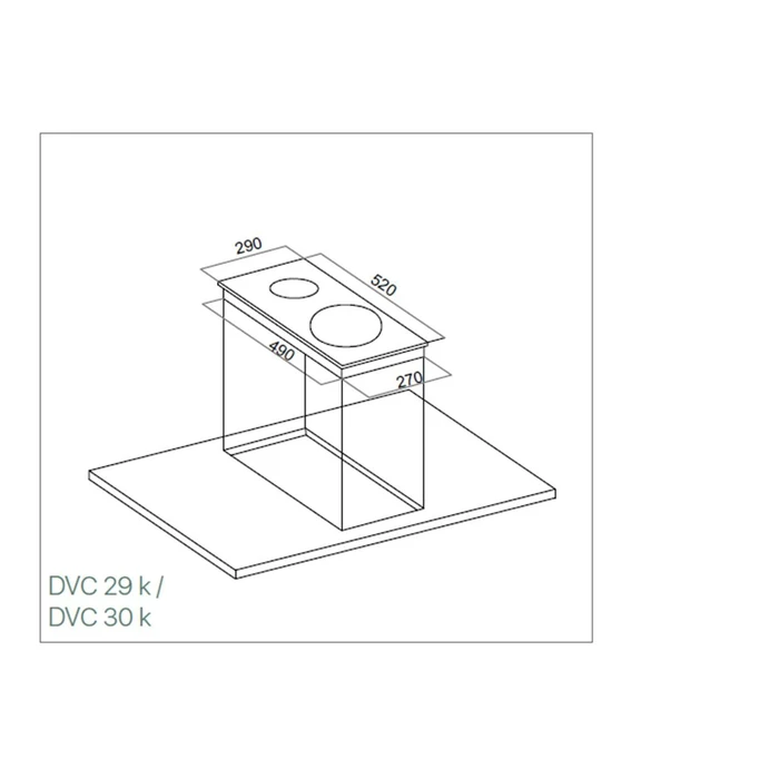 Εστία Κεραμική Davoline Domino Dvc29k