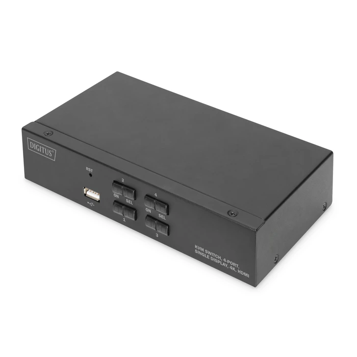 KVM Switch DIGITUS,4-Port,Single-Display,4K,HDMI