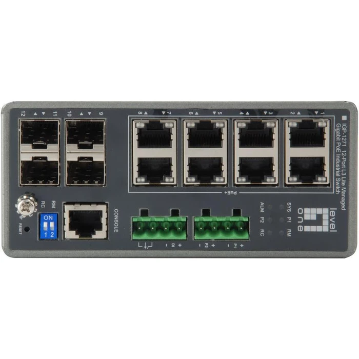 Network Switch LevelOne 8x GE IGP-1271 4xGSFP 240W 8xPoE