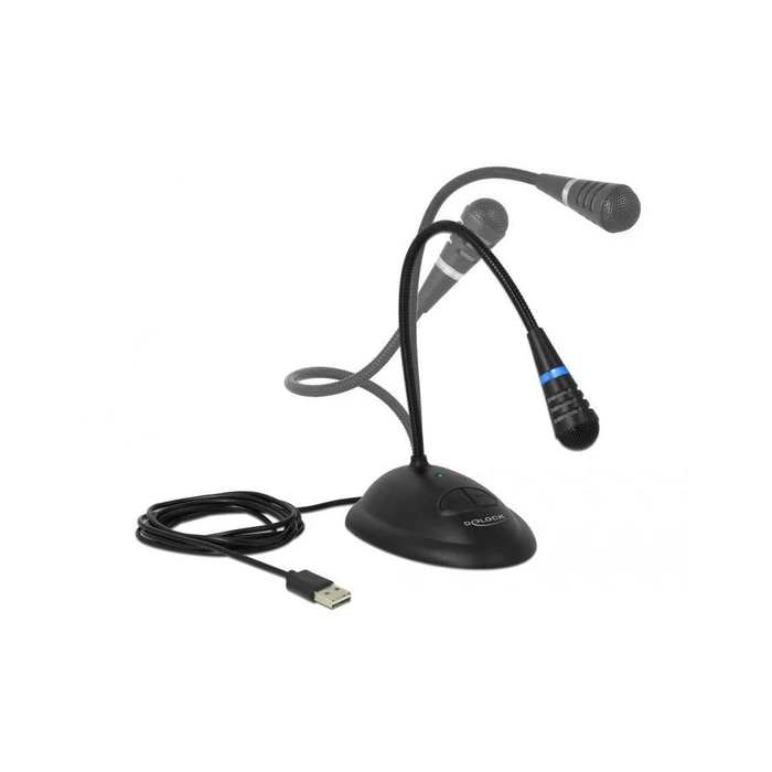 Μικρόφωνο DELOCK USB microphone with stand & mute
