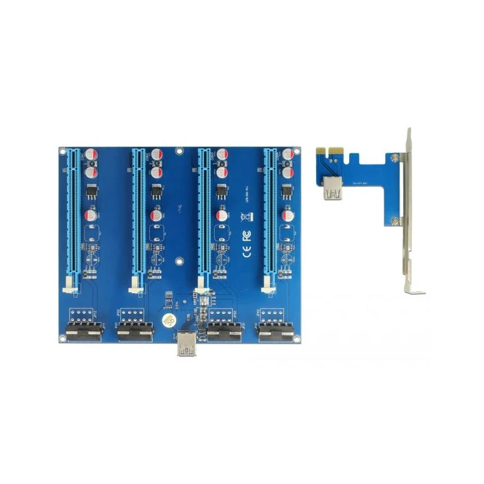 Controller Delock Riser PCI Express x1 to 4 x PCIe x16 USB