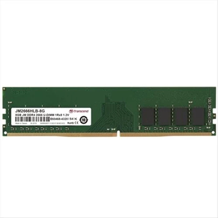 Μνήμη RAM Σταθερού DDR4 8GB Transcend 2666 CL19 JetRam, JM2666HLB-8G