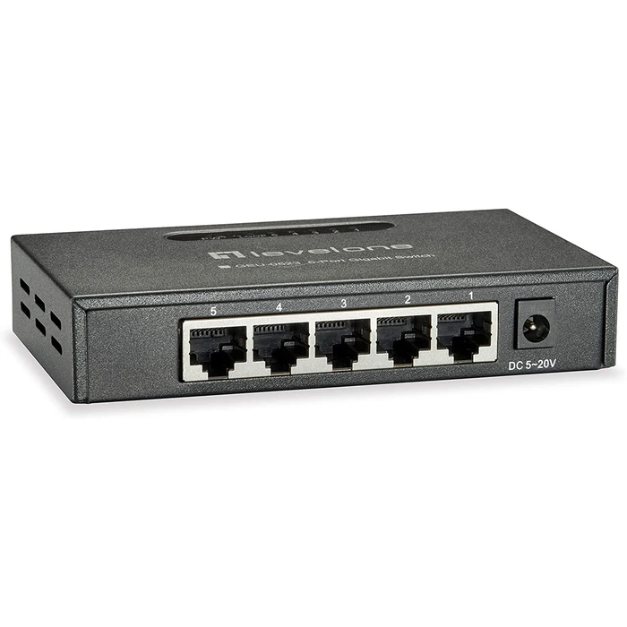 Network Switch LevelOne 5x GE GEU-0523 Metall