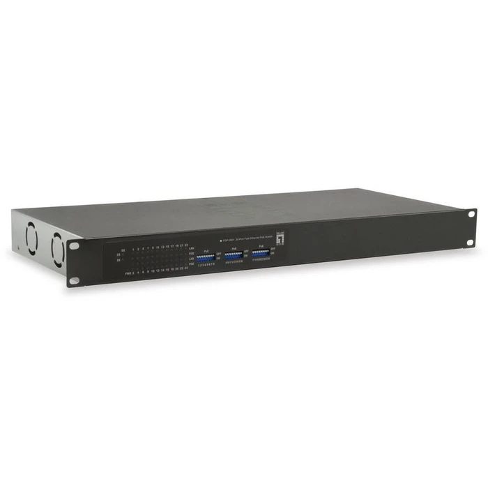 Network Switch LevelOne 24x FE FGP-2601 2xGE 19" 150W 24xPoE