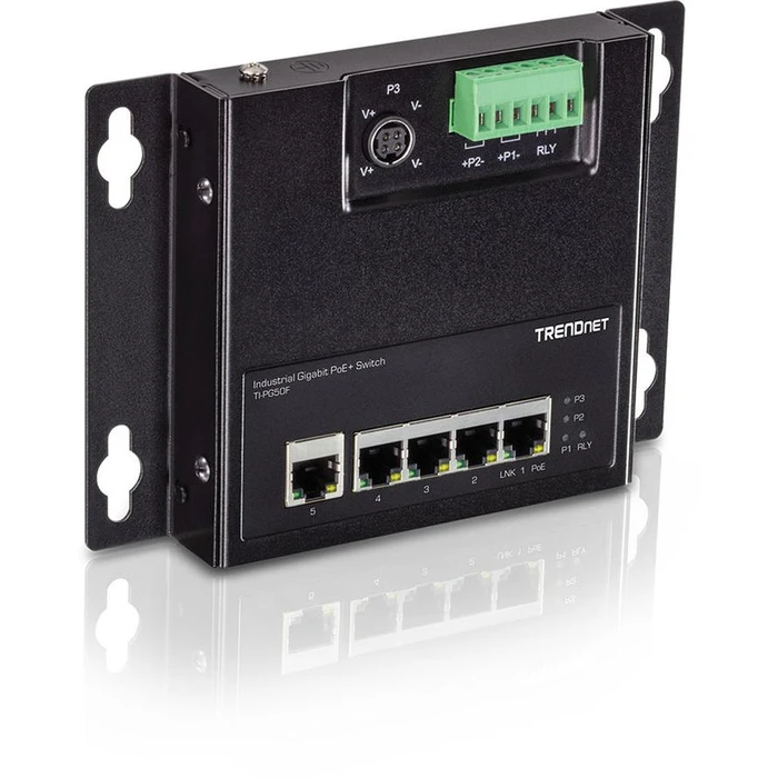 Network Switch Trendnet Industrie 5 -Port Gbit Unman. PoE+ FA Metal