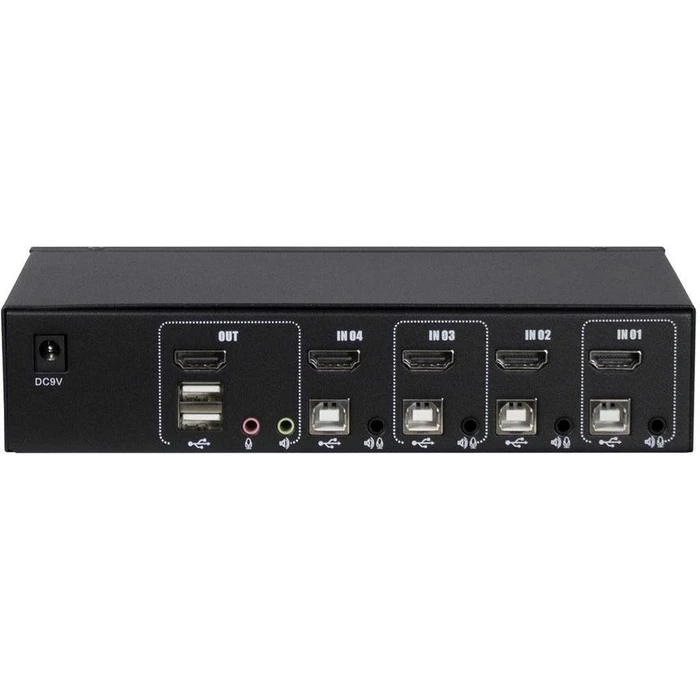 KVM Switch Inter-Tech AS-41HA HDMI,4 Port,Metall