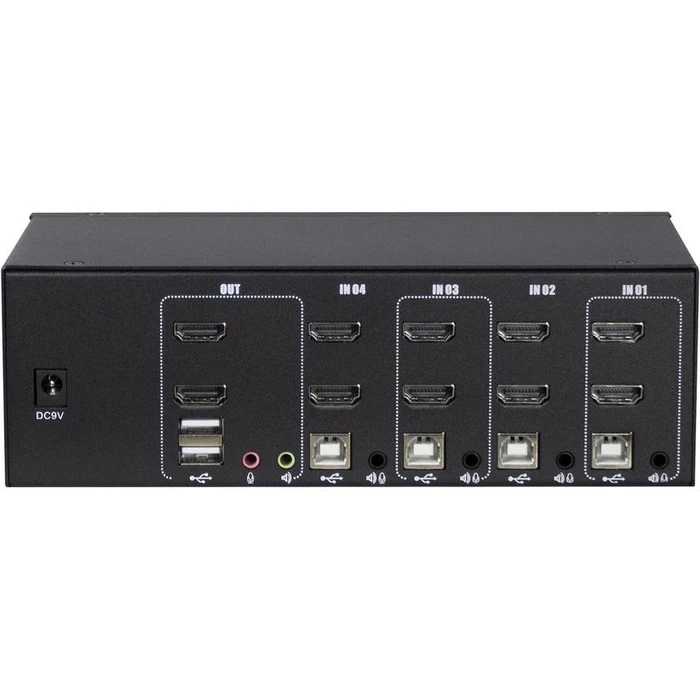 KVM Switch Inter-Tech AS-42HA HDMI,4 Port,Metall
