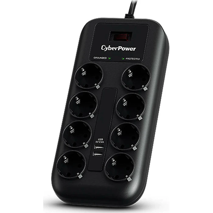 Πολύπριζο Με Διακόπτη CyberPower 8xSchuko/2xUSB P0820SUF0-DE