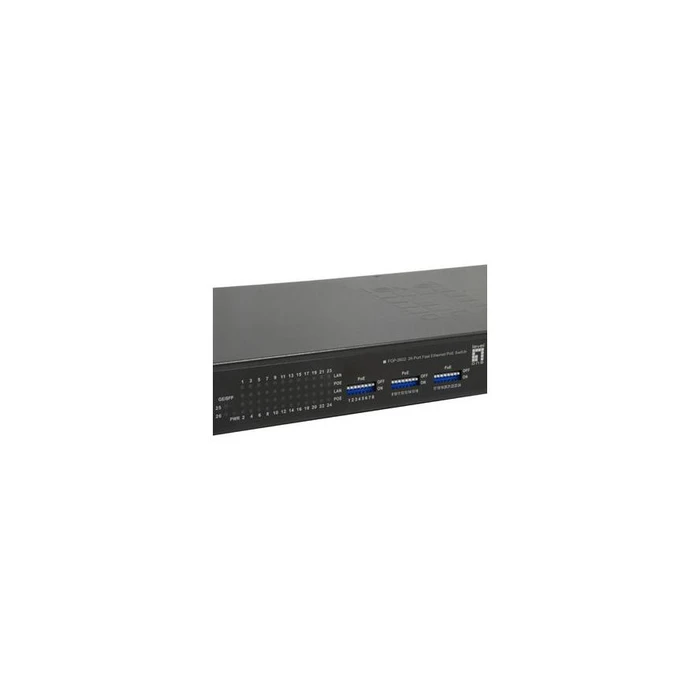 Network Switch LevelOne 24x FE FGP-2602 2xGSFP 19" 380W 24xPoE