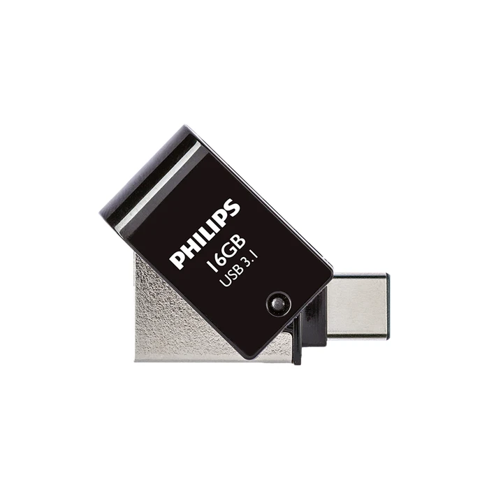 USB Flash 16GB Philips 2 in 1 Black OTG USB C + USB 3.1