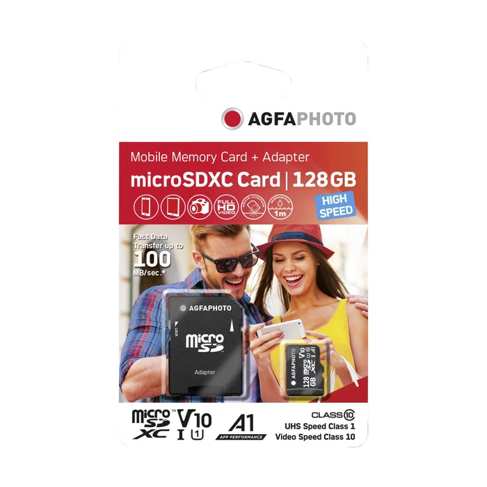 Κάρτα Μνήμης microSD 128GB AgfaPhoto 10 U1 V10