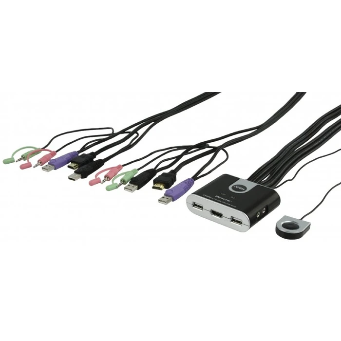 KVM Switch 2-Port USB HDMI with Audio
