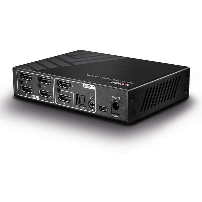 KVM Switch Lindy 4x2 HDMI 2.0 18G Matrix