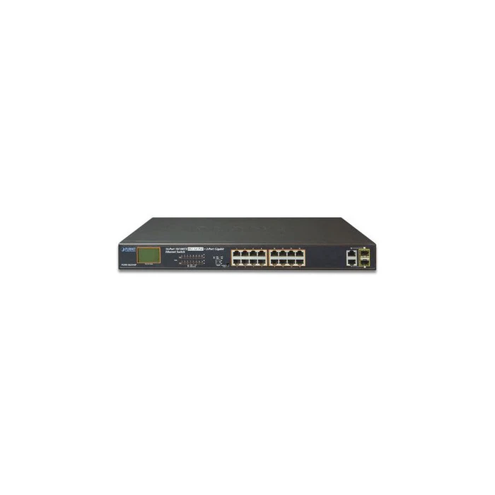 Network Switch PLANET 16-Port 10/100TX 802.3at PoE + 2-Port Gigabit TP/SFP