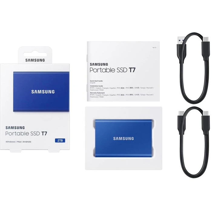 Εξωτερικός Σκληρός Δίσκος 2TB Samsung T7 USB3.2 Gen.2 Indigo Blue