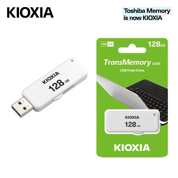 USB Flash 128GB Kioxia U202 Hayabusa White USB 2.0