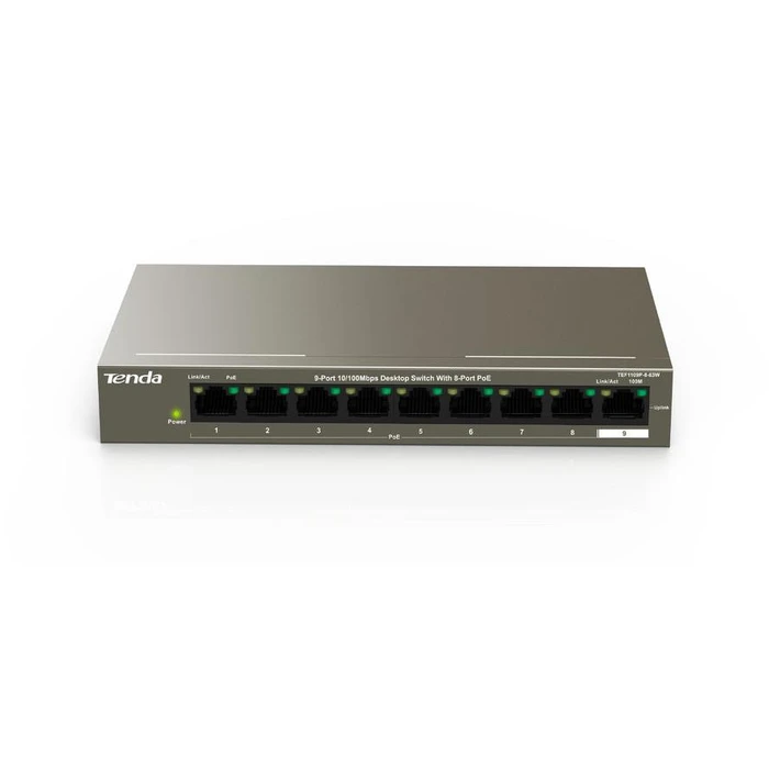 Network Switch Tenda 9-Port FE TEF1109P-8-63W 58W (8x PoE)