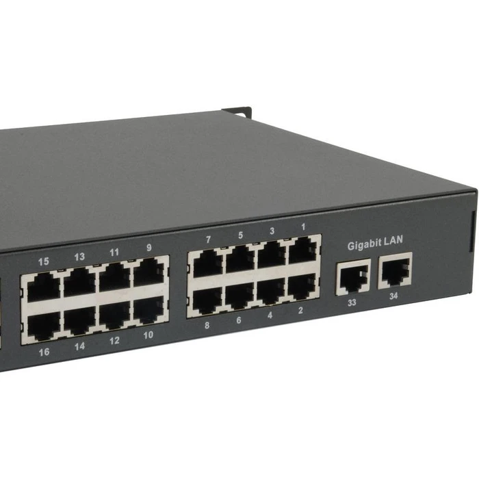 Network Switch LevelOne 34x FE FGP-3400W630 2xGE 19" 630W 32xPoE