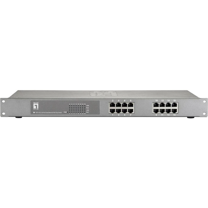 Network Switch LevelOne 16x FE FEP-1612 19" 480W 16xPoE