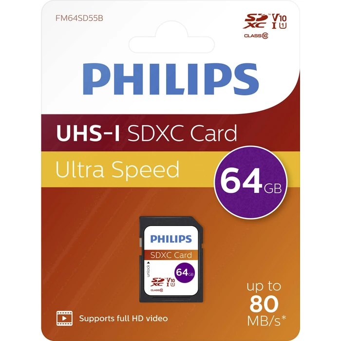 Κάρτα Μνήμης SDXC 64GB Philips