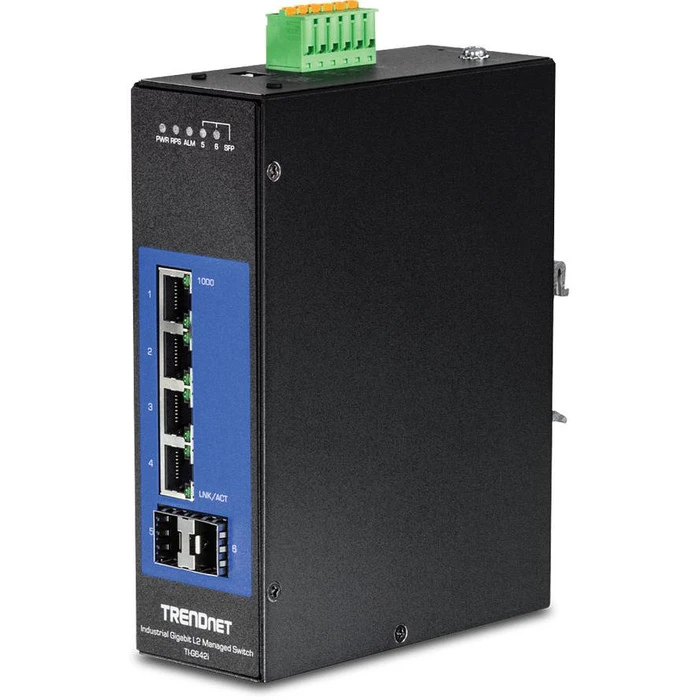 Network Switch TRENDnet Industrie 6 Port Gbit L2 Managed DIN-Rail